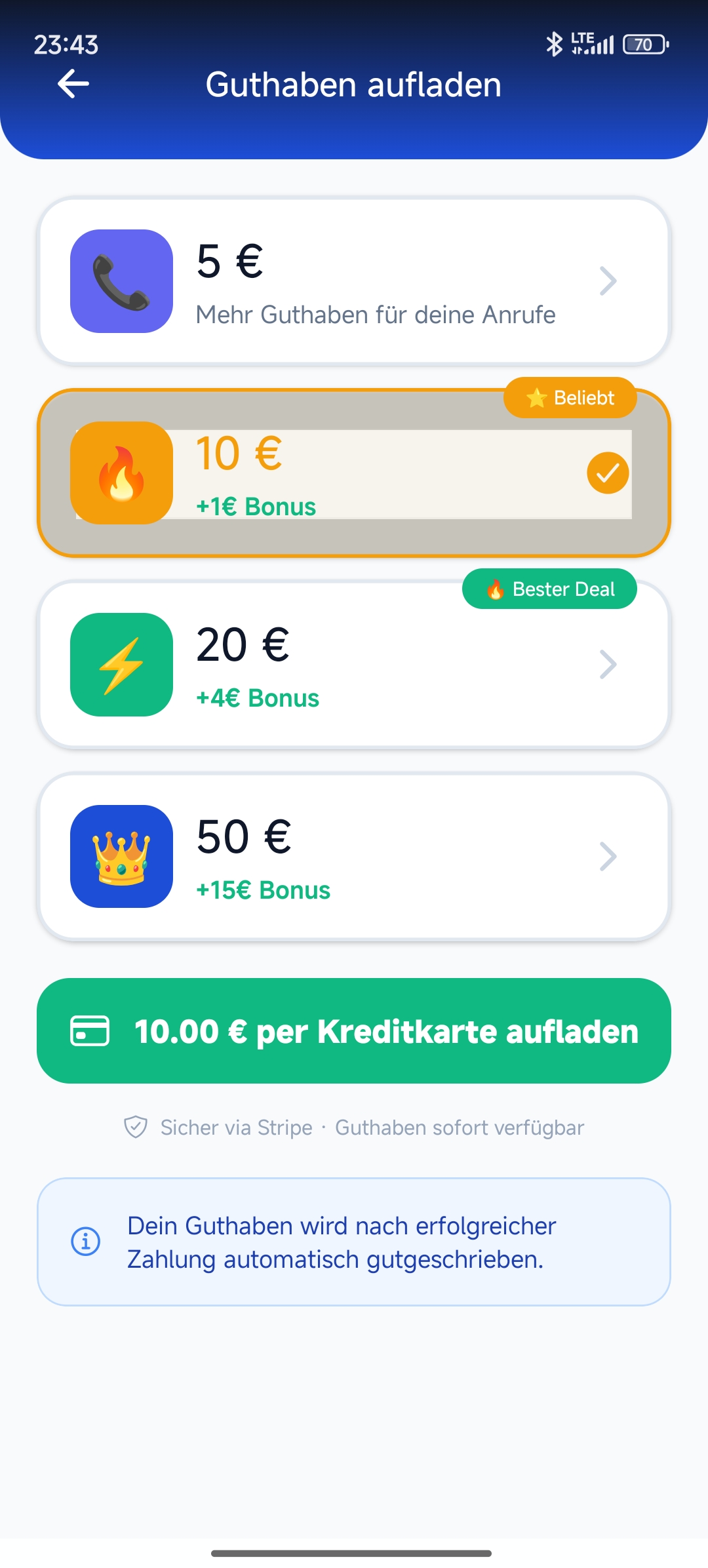 Aufladen